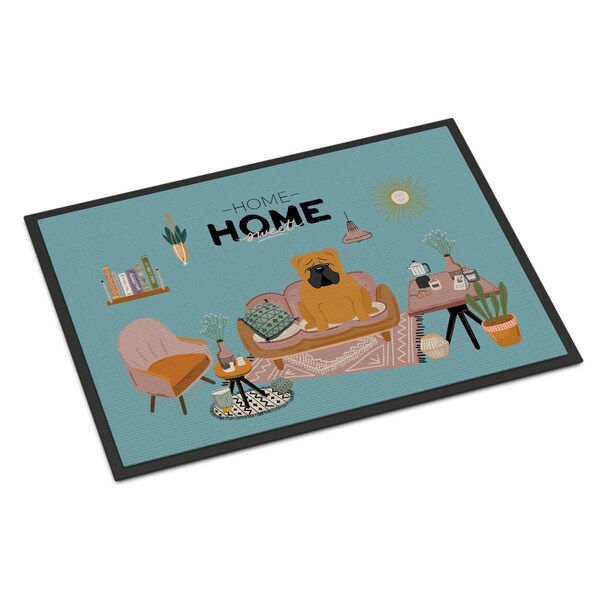 Carolines Treasures 18 x 27 in. Red English Bulldog Sweet Home Indoor or Outdoor Mat CK7967MAT - main
